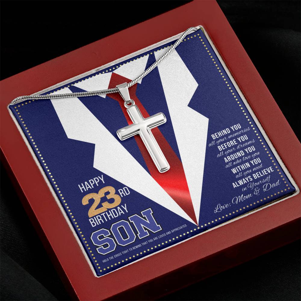 JGF Jewelry Gifts for Family Happy 23rd Birthday Card Boy Son Present For My 23 Year Old  For Him