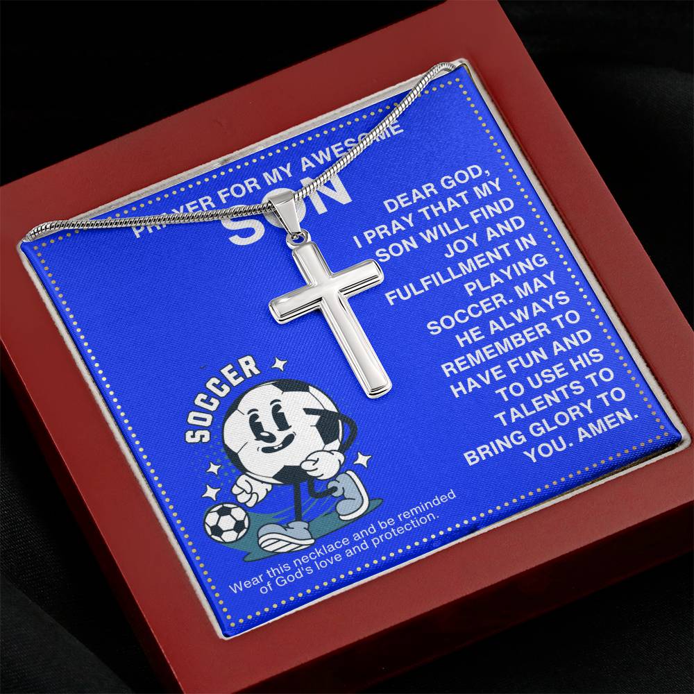 JGF Jewelry Gifts for Family Soccer Necklace For Boys 8-12