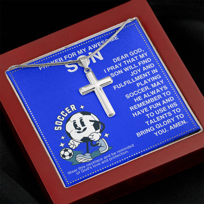 JGF Jewelry Gifts for Family Soccer Necklace For Boys 8-12