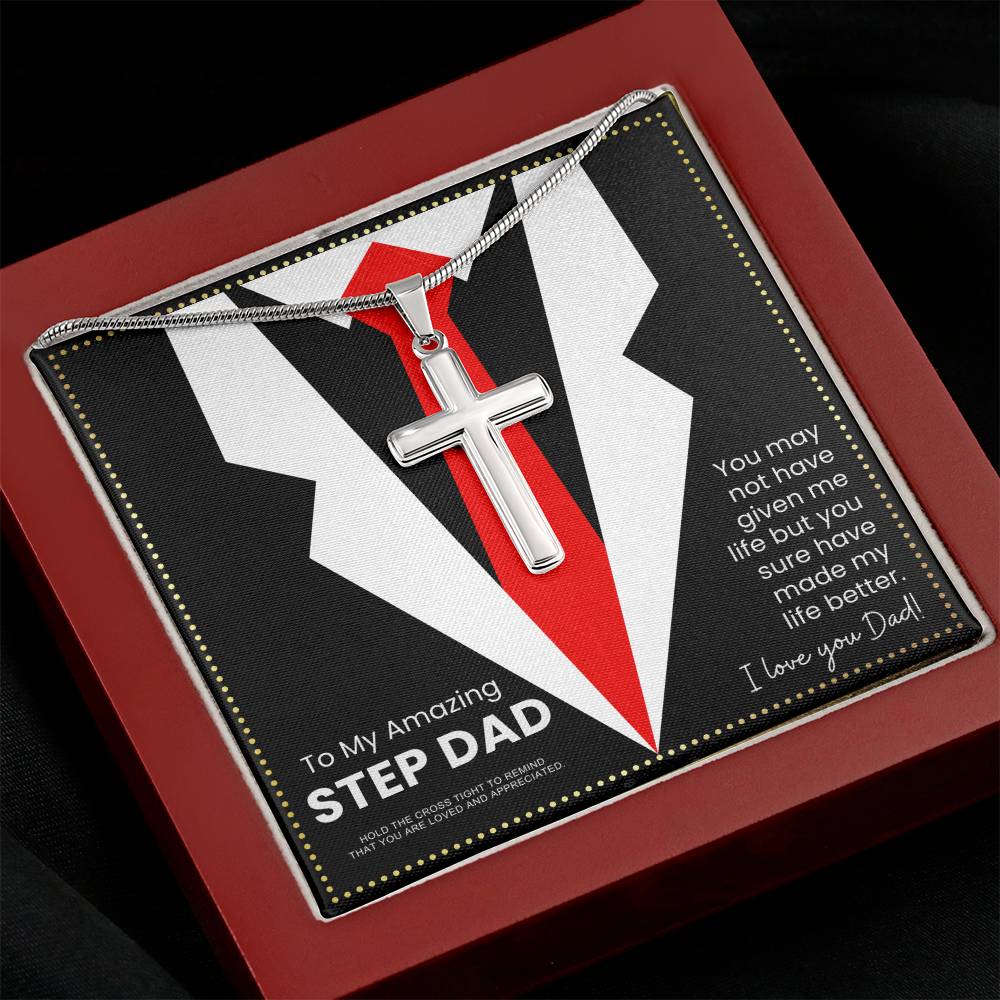 JGF Jewelry Gifts for Family Necklace Gift For My Step Bonus Dad