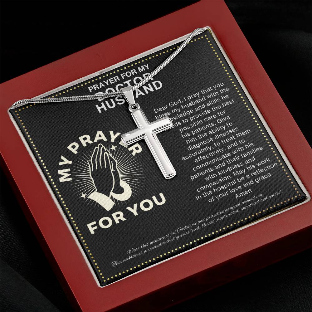 JGF Jewelry Gifts for Family Prayer For My Doctor Friend Simple Cross Necklace