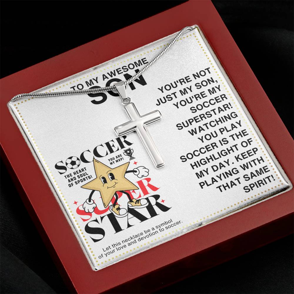 JGF Jewelry Gifts for Family Boys Soccer Necklace Ages 8-12