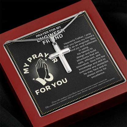 JGF Jewelry Gifts for Family Chemical Engineer Gifts For Men Cross Necklace