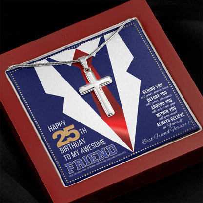 JGF Jewelry Gifts for Family 25th Birthday Card For Best Friend Gifts for 25 Year Old Men Him