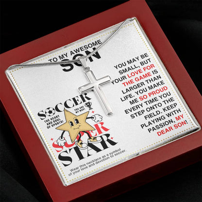 JGF Jewelry Gifts for Family Soccer Necklace For Kids 8-12