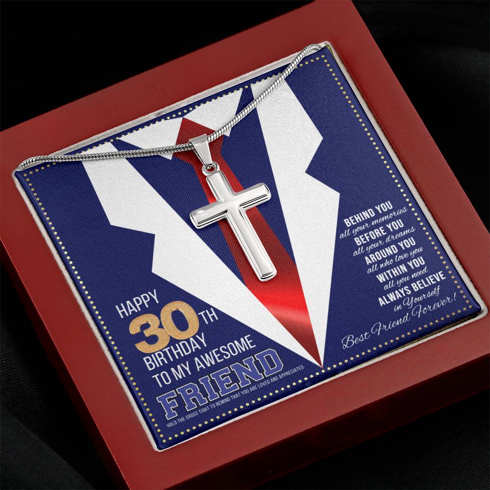 JGF Jewelry Gifts for Family 30th Birthday Card For Him Present for 30 Year Old Best Friend