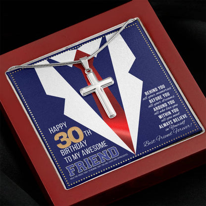 JGF Jewelry Gifts for Family 30th Birthday Card For Him Present for 30 Year Old Best Friend