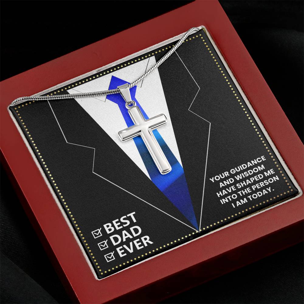 JGF Jewelry Gifts for Family Gifts for Daddy Birthday 60 Year Old Cross Necklace For Men