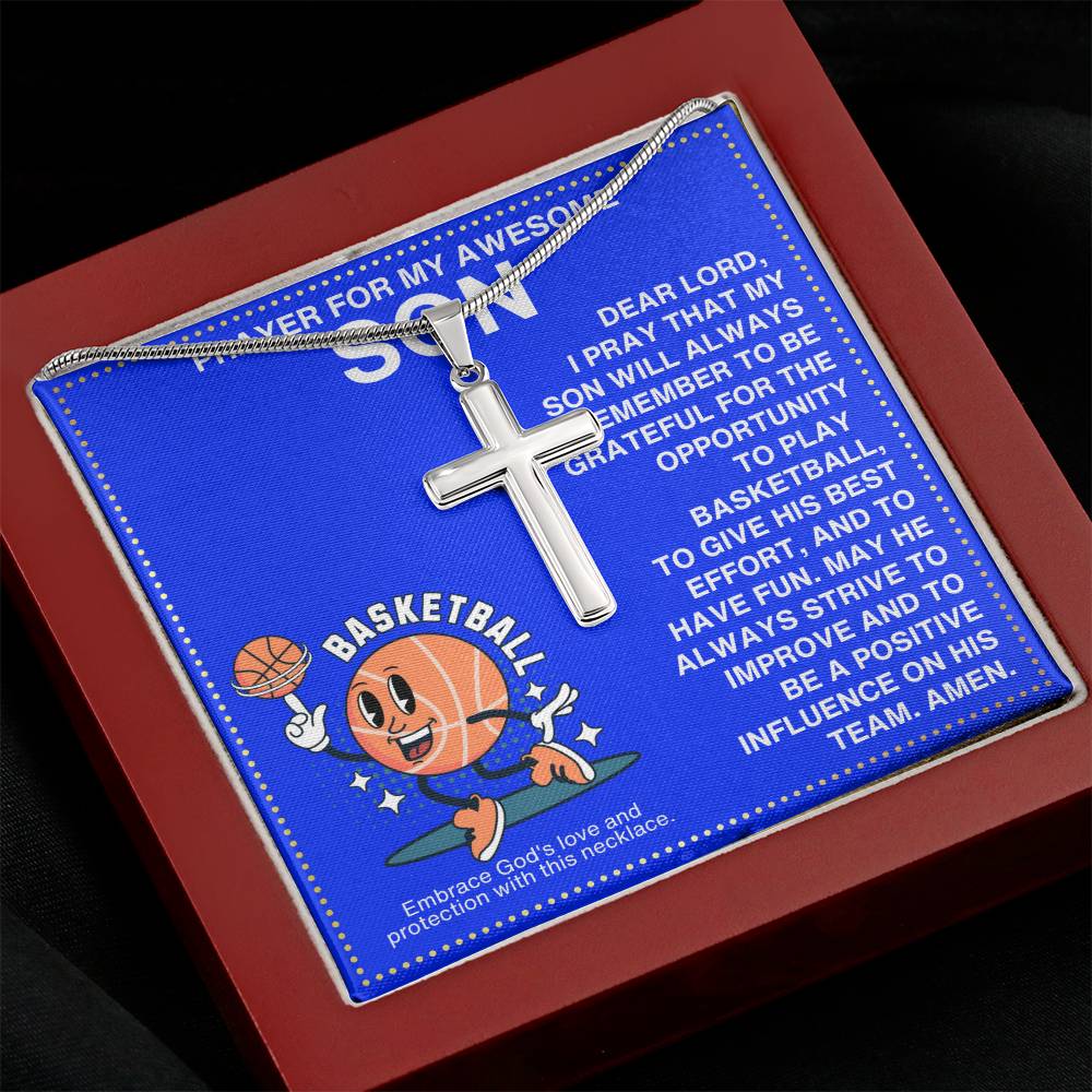 JGF Jewelry Gifts for Family Basketball Necklace For Boys 8-12