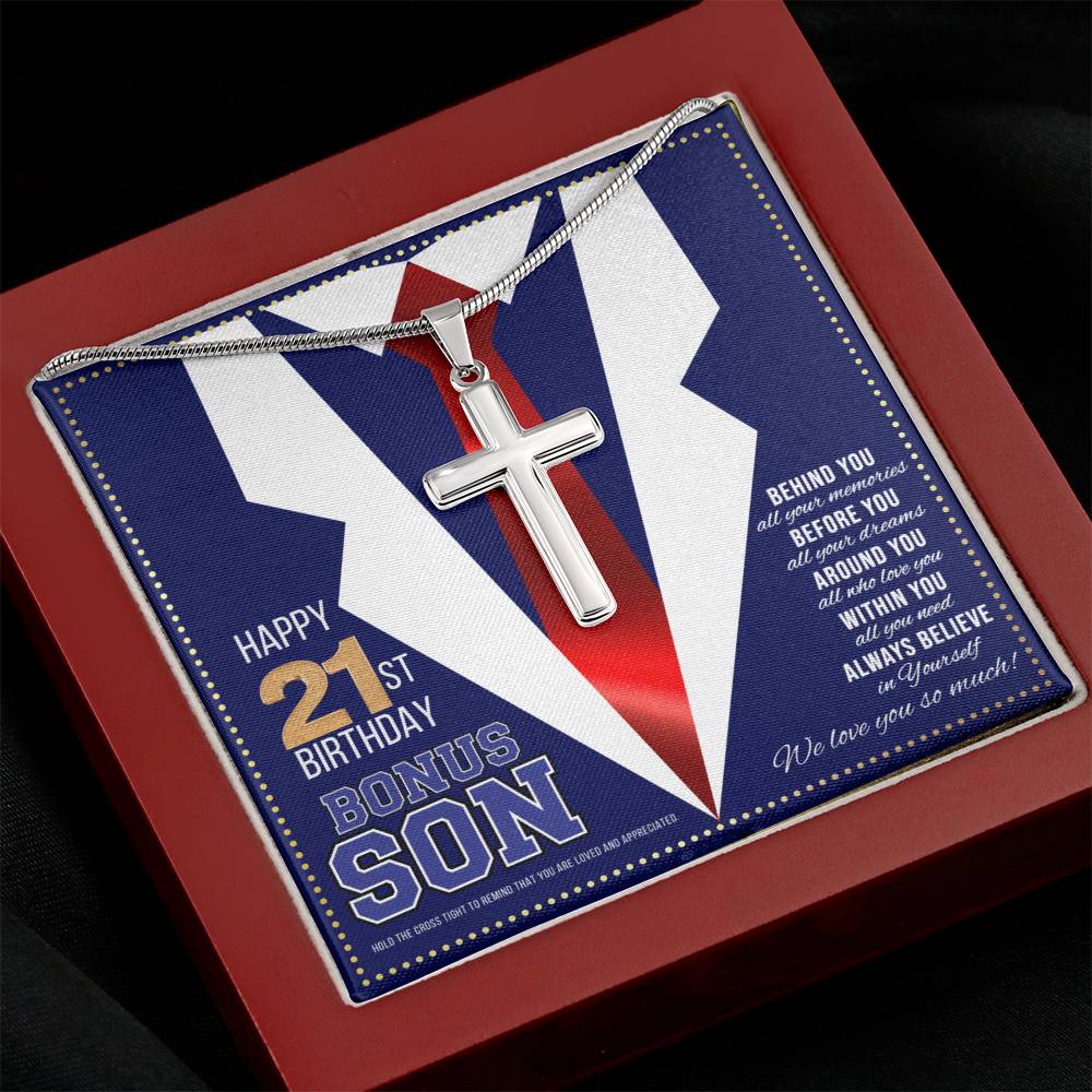 JGF Jewelry Gifts for Family Happy 21st Birthday Card Bonus Son Present For My 21 Year Old Boy