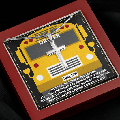 JGF Jewelry Gifts for Family School Bus Driver Appreciation Gifts For Men