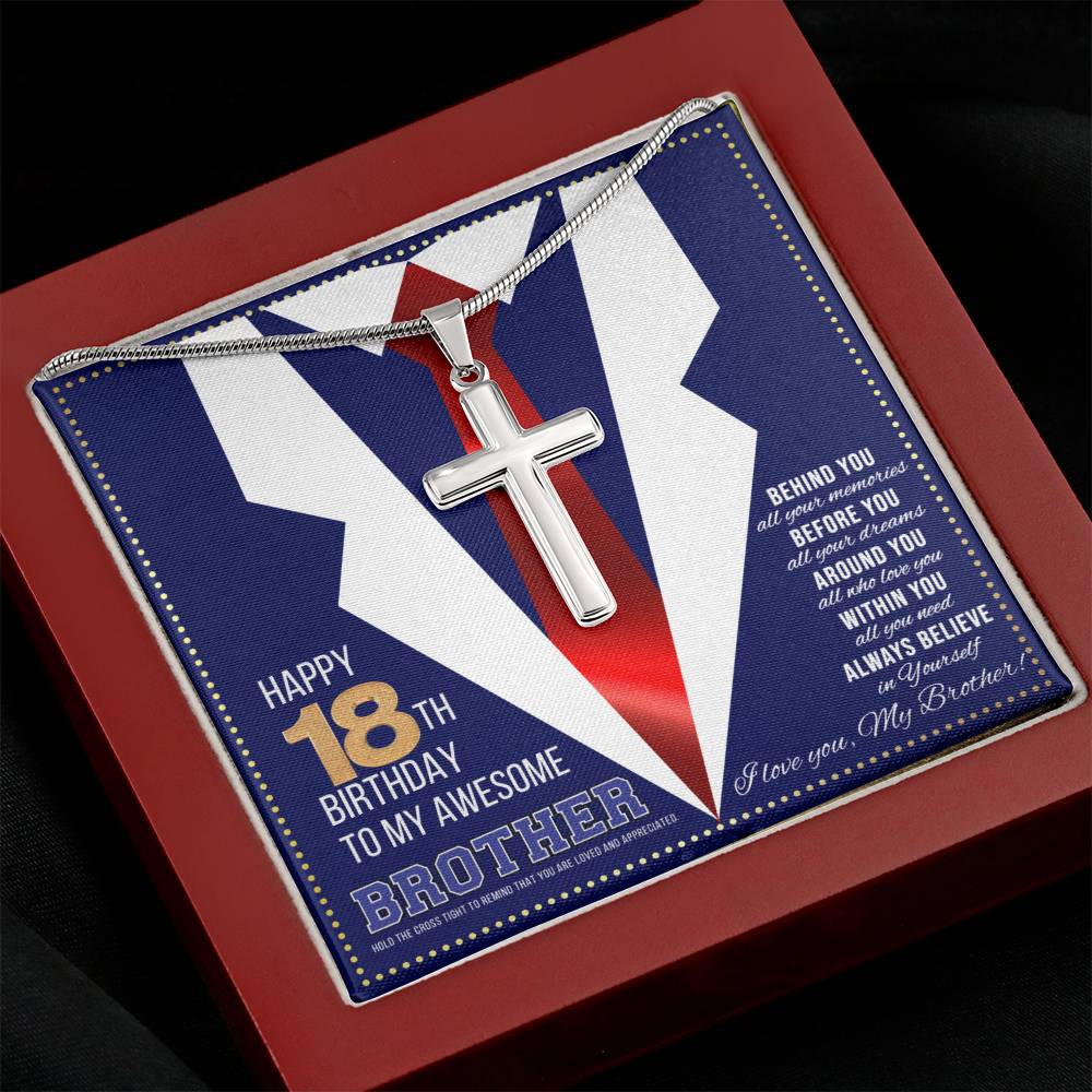 JGF Jewelry Gifts for Family Happy 18th Birthday Card Gifts For Brother From Sister Present for 18 Year Old Brother