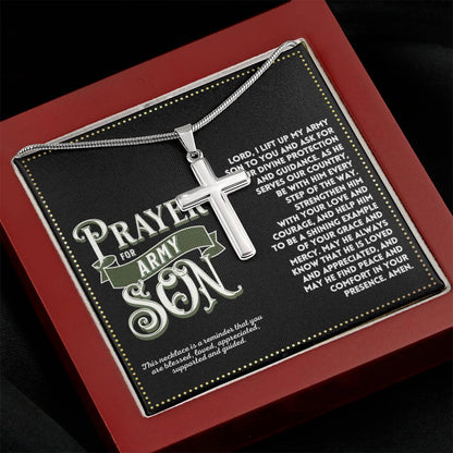 JGF Jewelry Gifts for Family My Son Is An Army Ranger US Army Prayer For Son