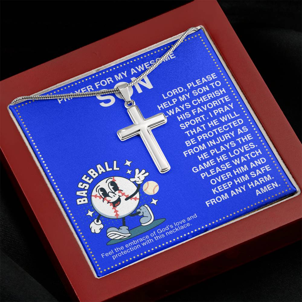 JGF Jewelry Gifts for Family Baseball Necklace For Boys 8-12