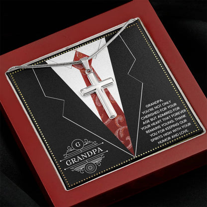 JGF Jewelry Gifts for Family Cross Necklace Gifts For Grandpa And Men Who Want Nothing