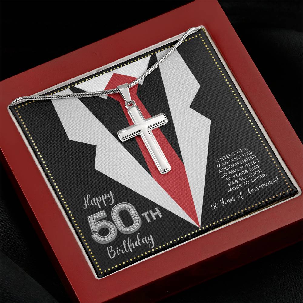 JGF Jewelry Gifts for Family 50th Birthday Card for Men