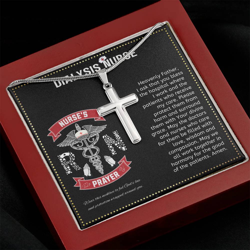 JGF Jewelry Gifts for Family | Dialysis Nurse Gifts For Women | Cross Necklace For Women Nurse