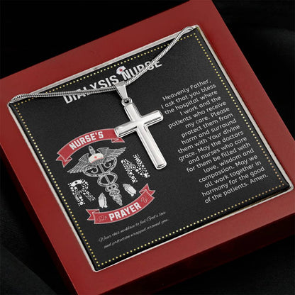 JGF Jewelry Gifts for Family | Dialysis Nurse Gifts For Women | Cross Necklace For Women Nurse