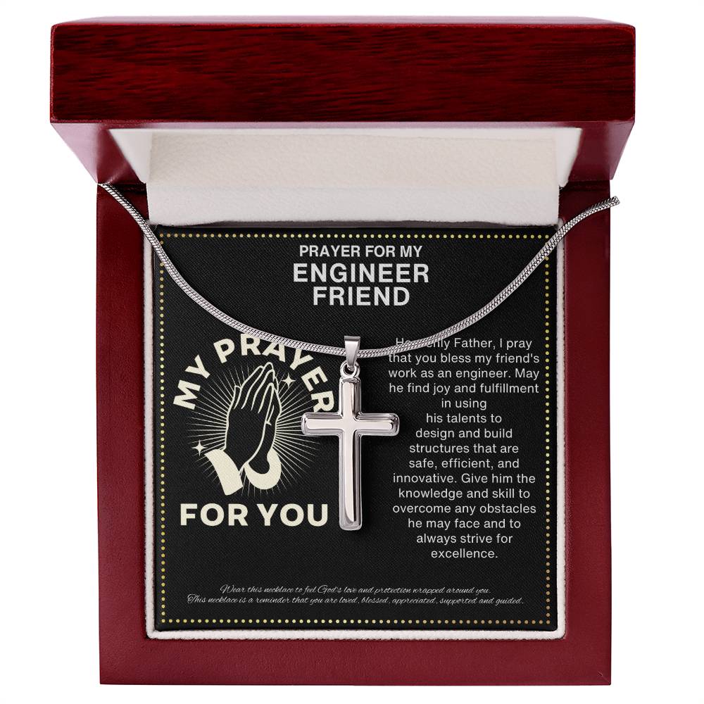 JGF Jewelry Gifts for Family Chemical Engineer Gifts For Men Cross Necklace