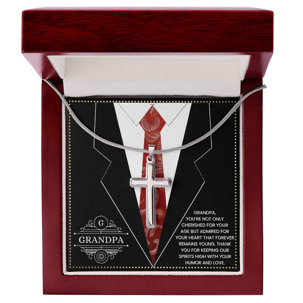 JGF Jewelry Gifts for Family Cross Necklace Gifts For Grandpa And Men Who Want Nothing