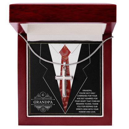 JGF Jewelry Gifts for Family Cross Necklace Gifts For Grandpa And Men Who Want Nothing