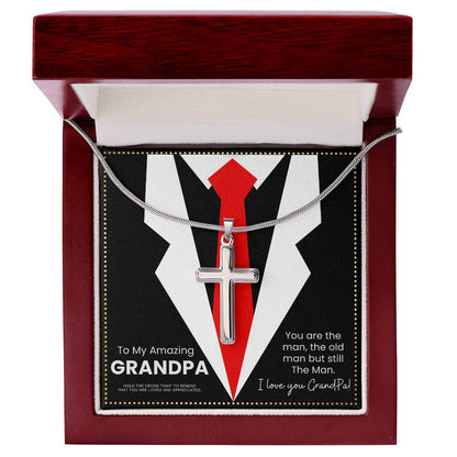 JGF Jewelry Gifts for Family Grandpa Gifts From Granddaughter Stainless Steel Necklace Clasp