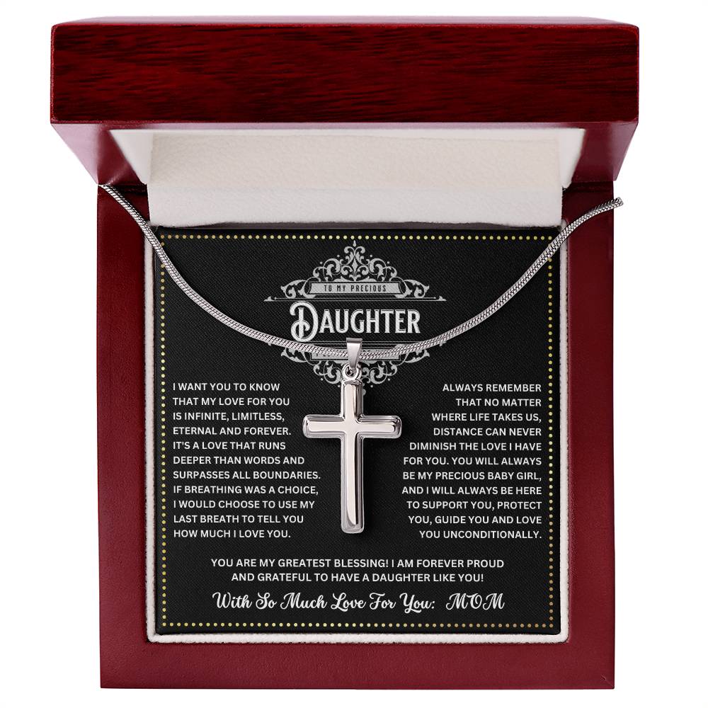 JGF Jewelry Gifts for Family Graduation Gift of Faith Cross Necklace Blessings for Daughter's Future