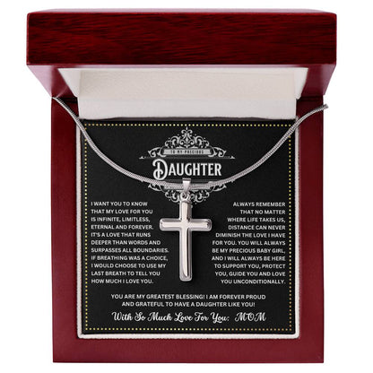JGF Jewelry Gifts for Family Graduation Gift of Faith Cross Necklace Blessings for Daughter's Future