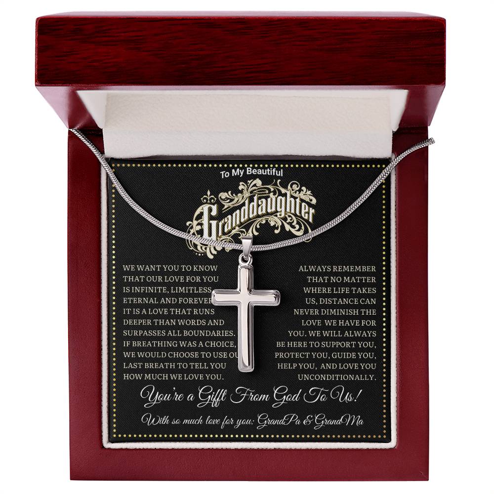 JGF Jewelry Gifts for Family To Our GrandDaughter From GrandPa and GrandMa