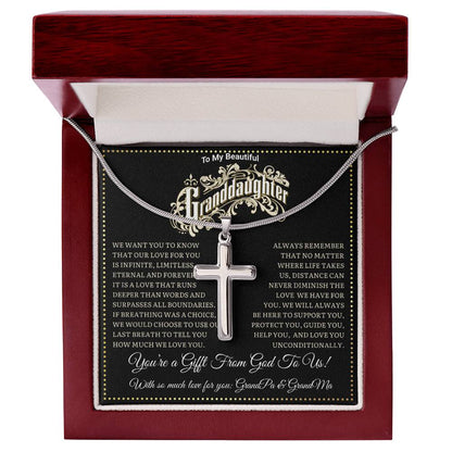 JGF Jewelry Gifts for Family To Our GrandDaughter From GrandPa and GrandMa