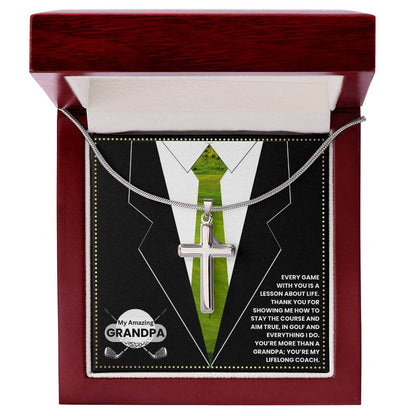 JGF Jewelry Gifts for Family New Grandpa Birthday Card Gifts Golf Theme Golfer