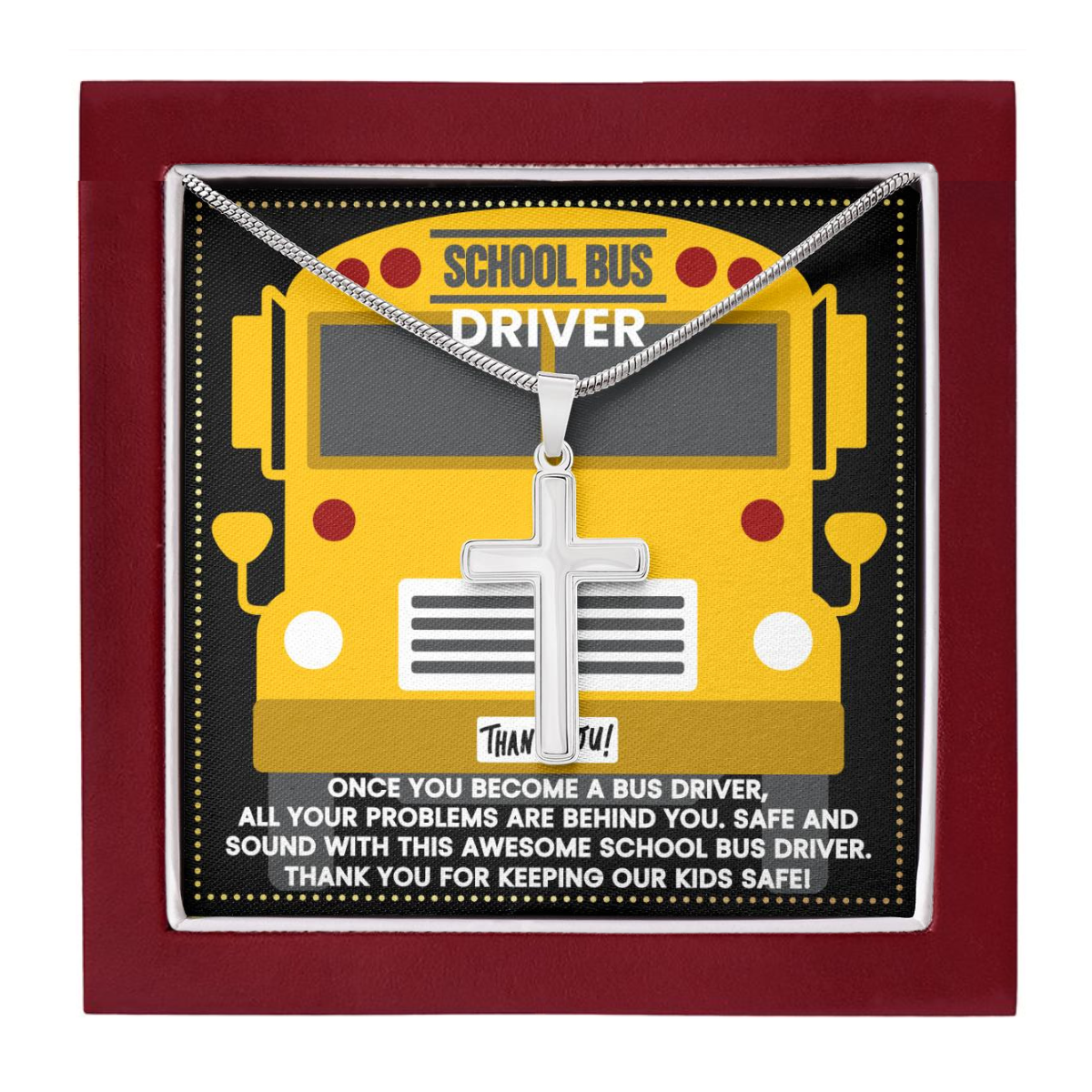 JGF Jewelry Gifts for Family School Bus Driver Appreciation Gifts For Men