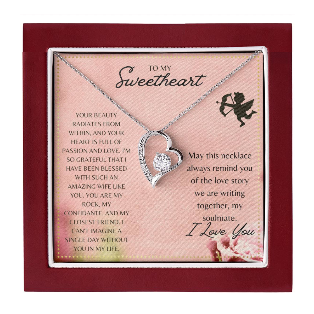 JGF Jewelry Gifts for Family Will You Be My Valentine Card For Wife