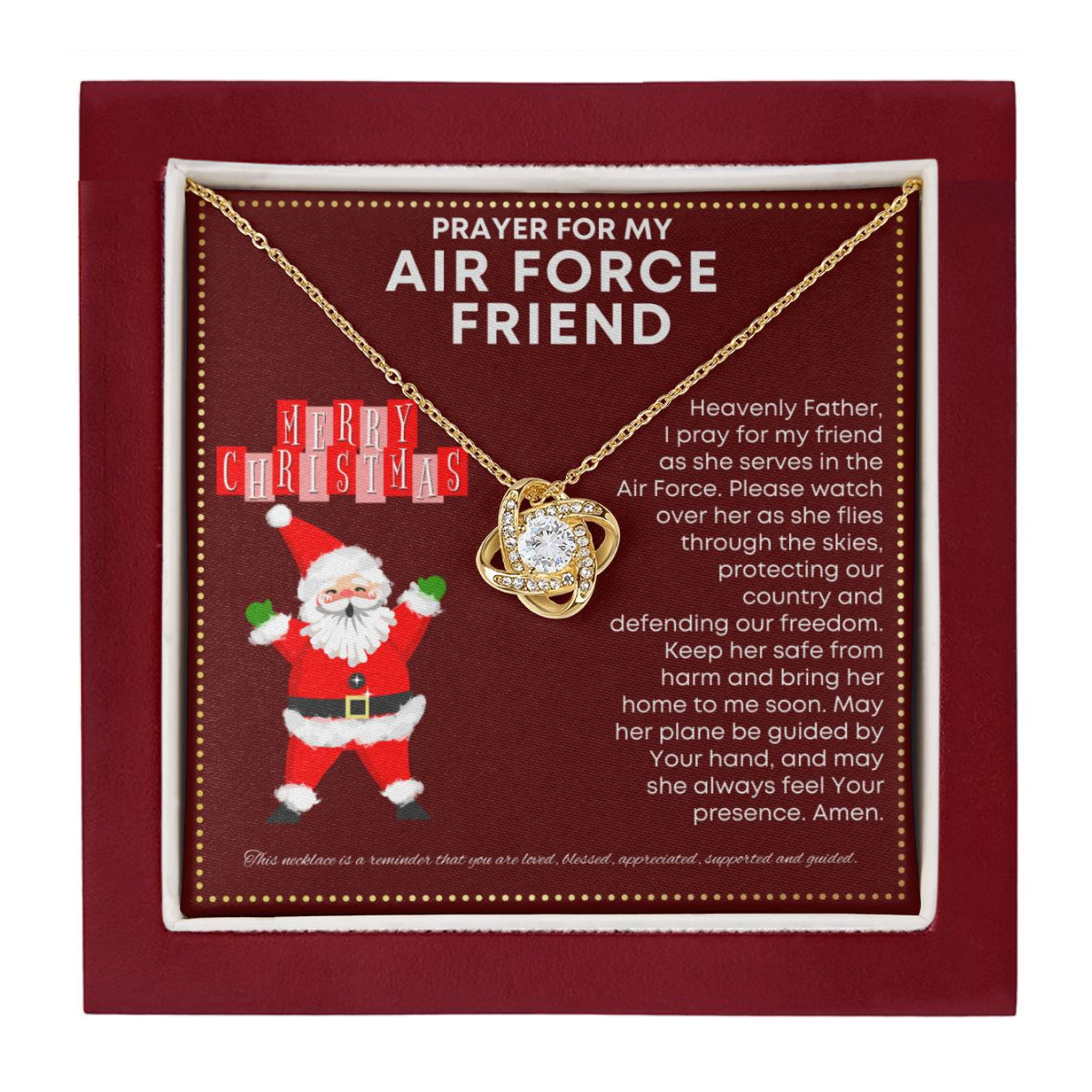 JGF Jewelry Gifts for Family Prayer For My Air Force Friend