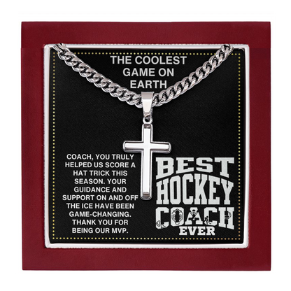 JGF Jewelry Gifts for Family Coach Hockey Necklace