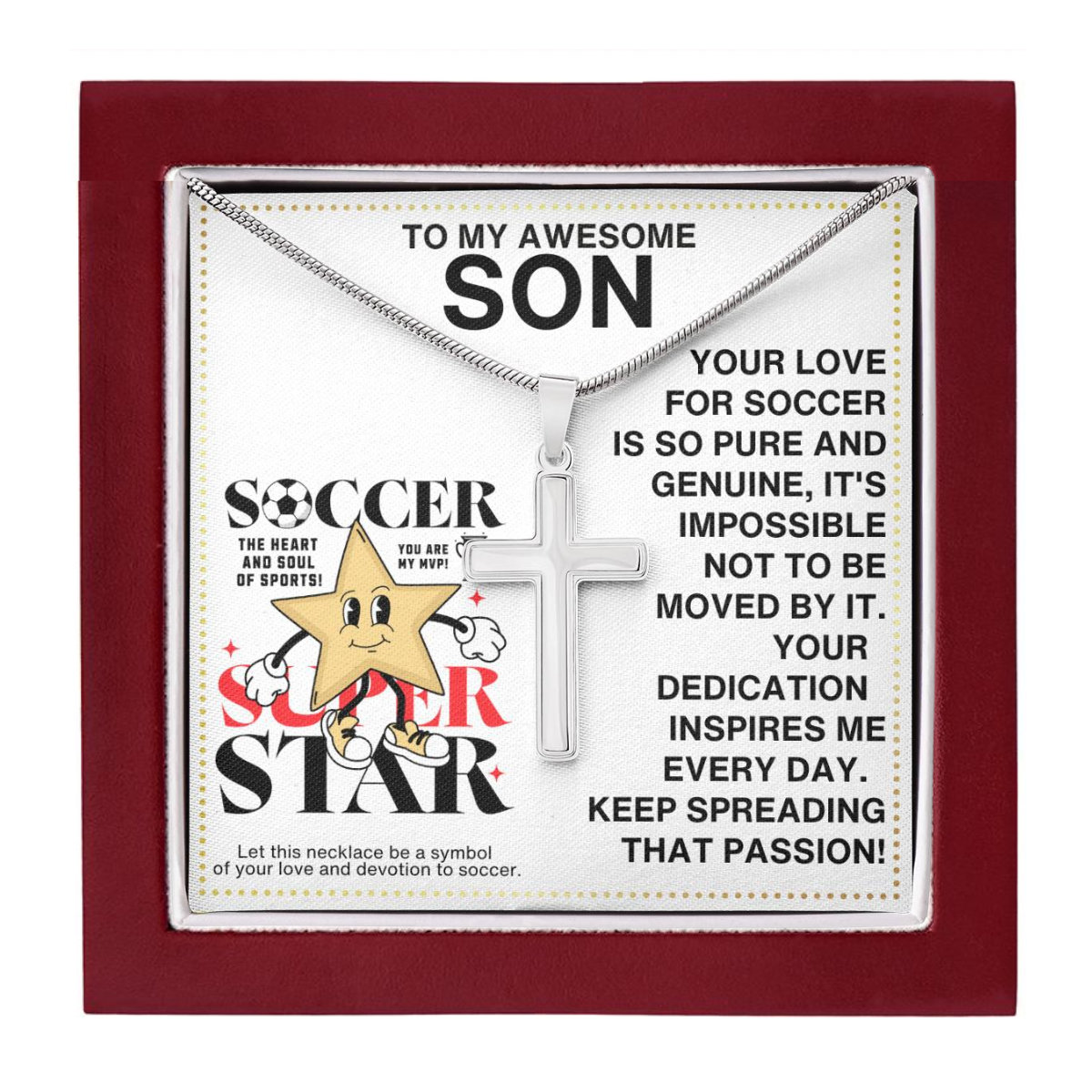 JGF Jewelry Gifts for Family Soccer Necklace For Boys