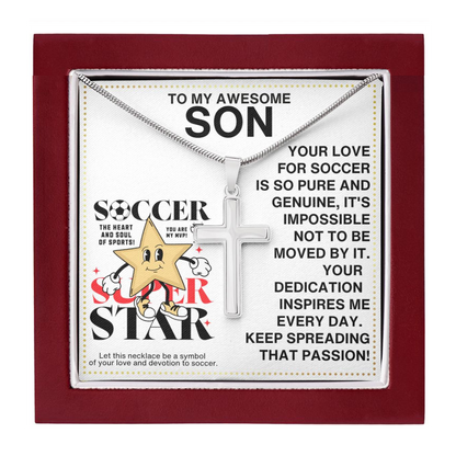 JGF Jewelry Gifts for Family Soccer Necklace For Boys