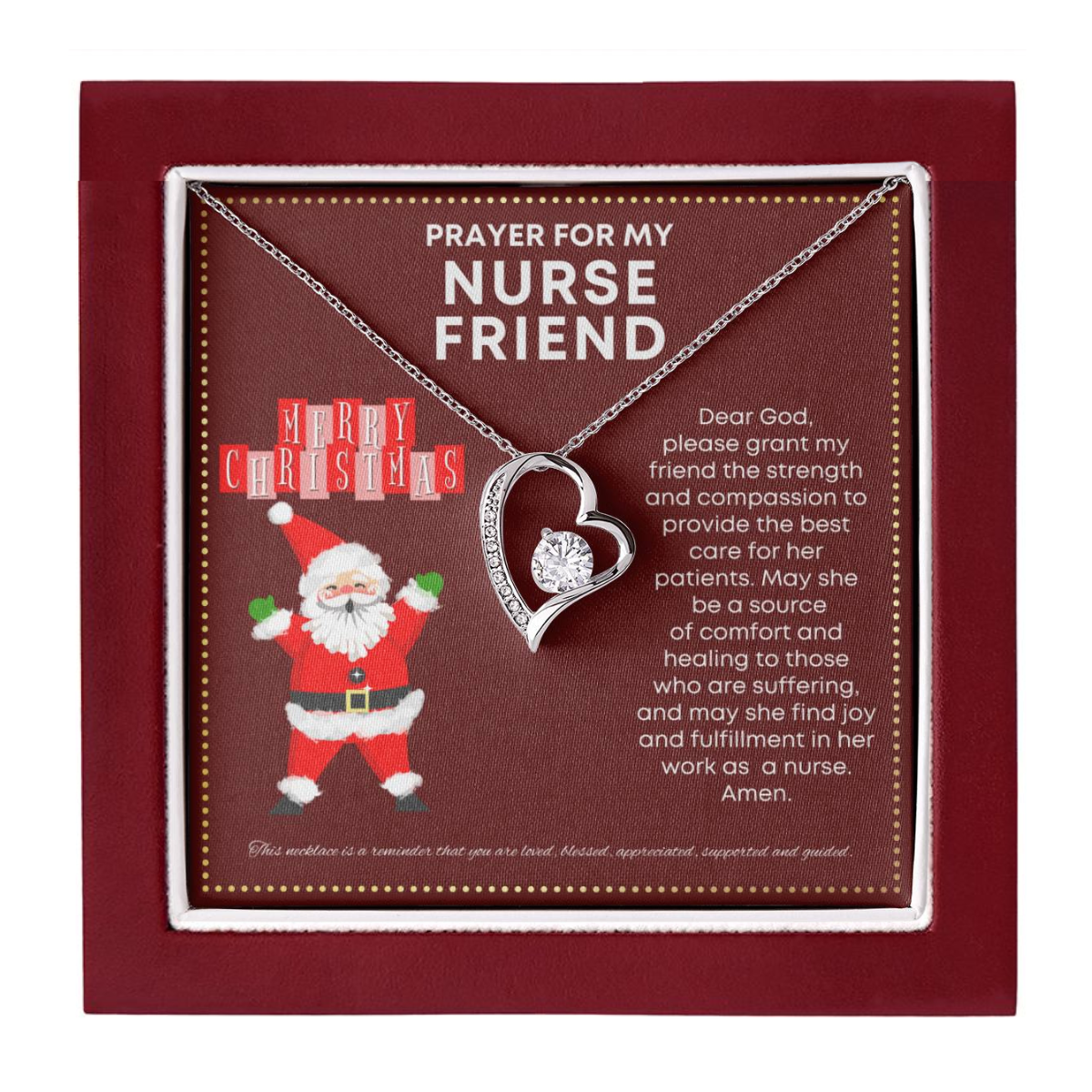 JGF Jewelry Gifts for Family Gifts Ideas for Nurse Prayer Friend Cute Simple Heart Necklace