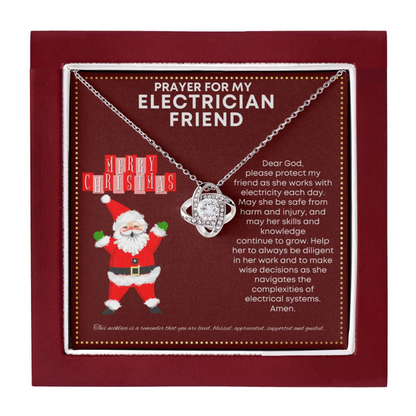 JGF Jewelry Gifts for Family Prayer For My Electrician Friend Women