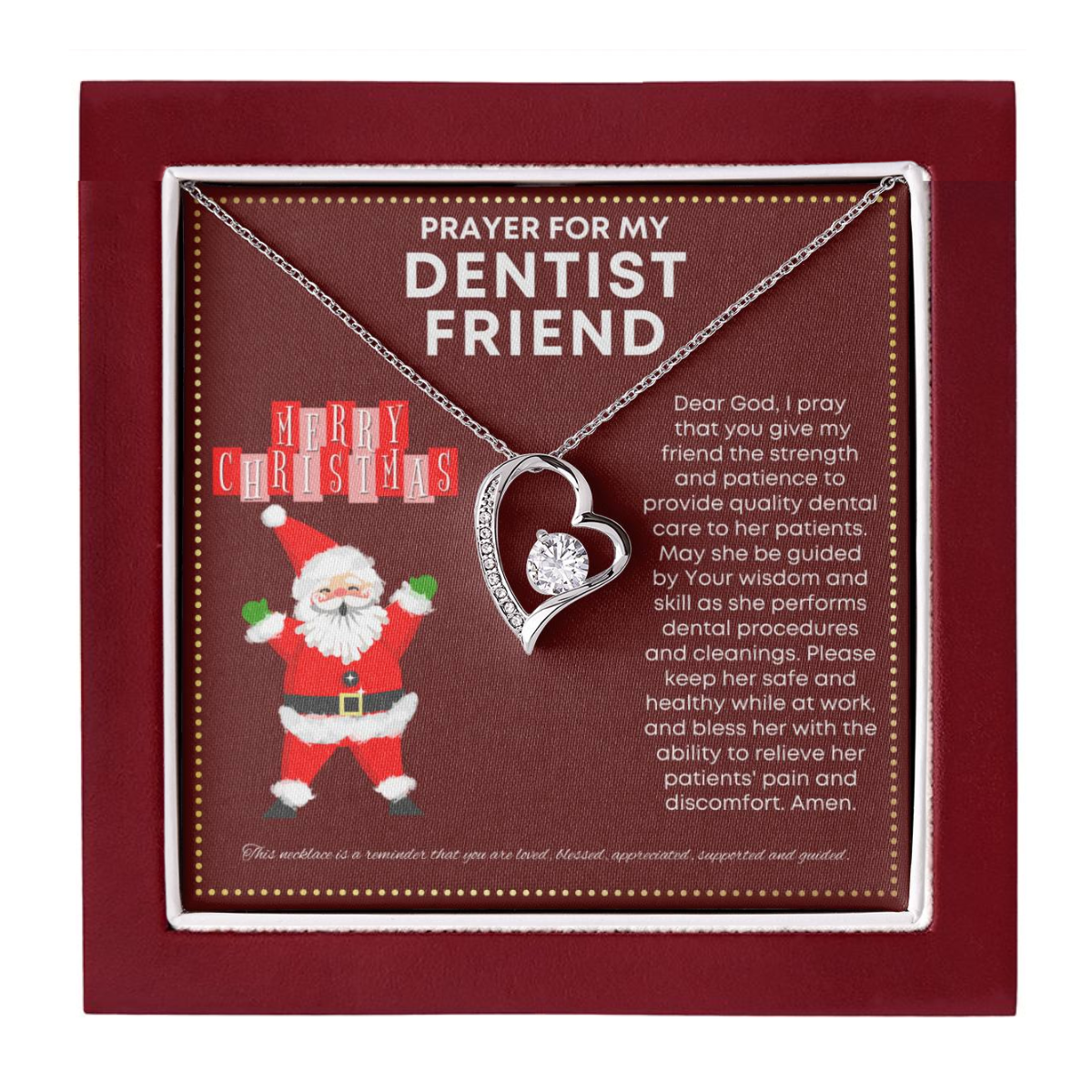 JGF Jewelry Gifts for Family Future Dentist Gifts For Women Simple Heart Necklace