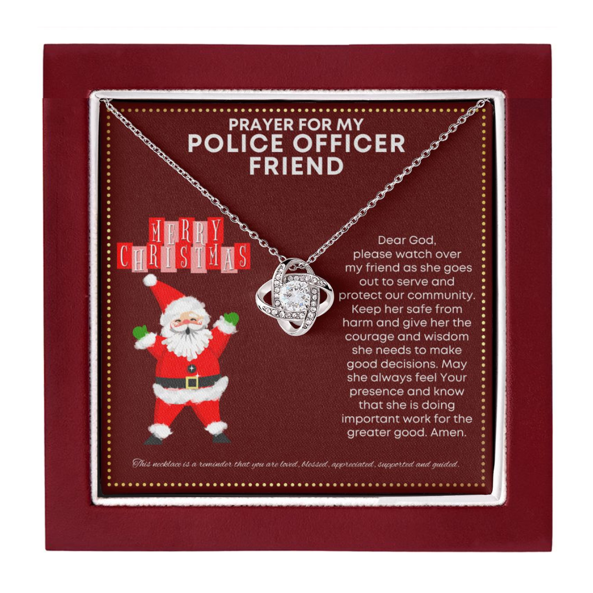 JGF Jewelry Gifts for Family Prayer For My Police Officer Friend