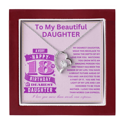 JGF Jewelry Gifts for Family Happy 18th Birthday Card Daughter