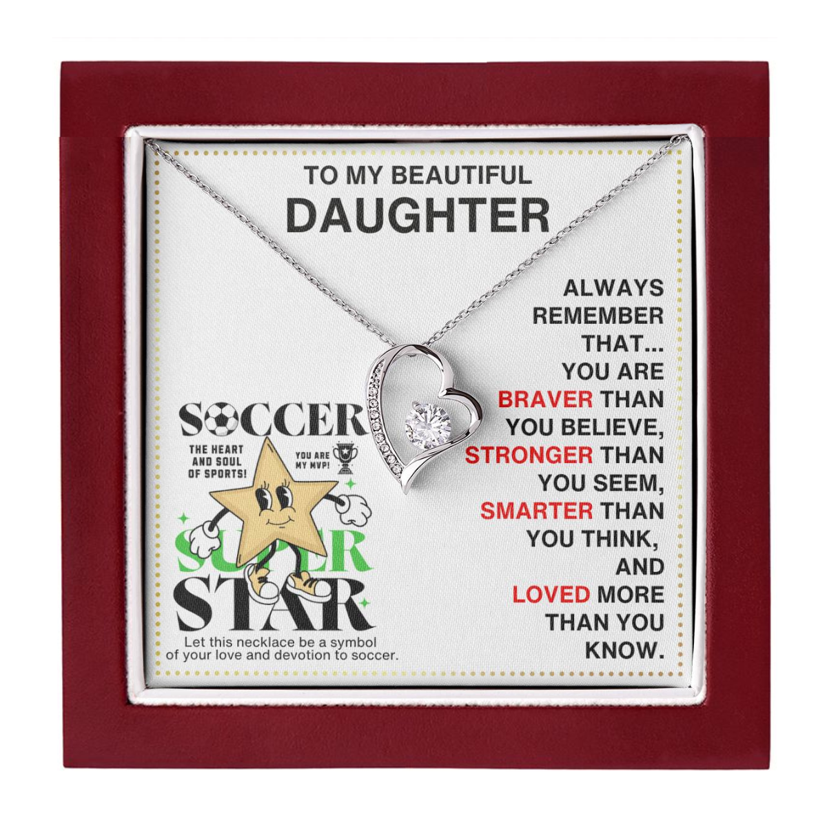 JGF Jewelry Gifts for Family Soccer Necklace For Girls 8-12