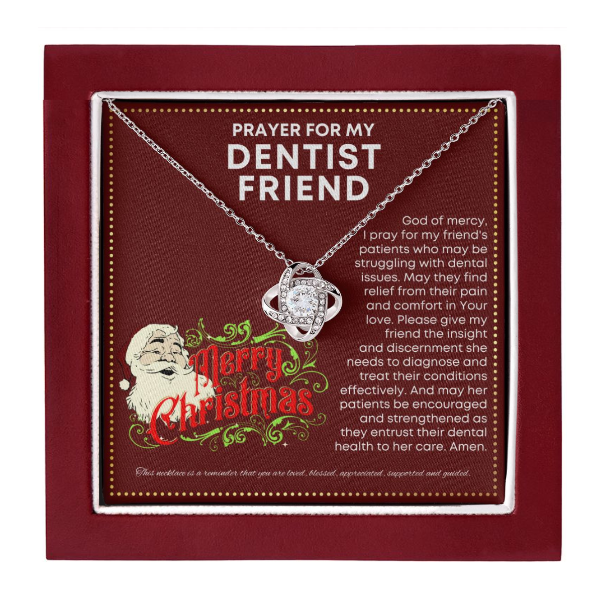 JGF Jewelry Gifts for Family Prayer For My Dentist Friend