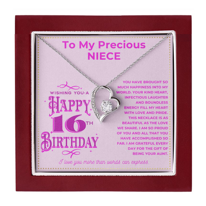 JGF Jewelry Gifts for Family Heart Necklace For Niece 16th Birthday From Uncle