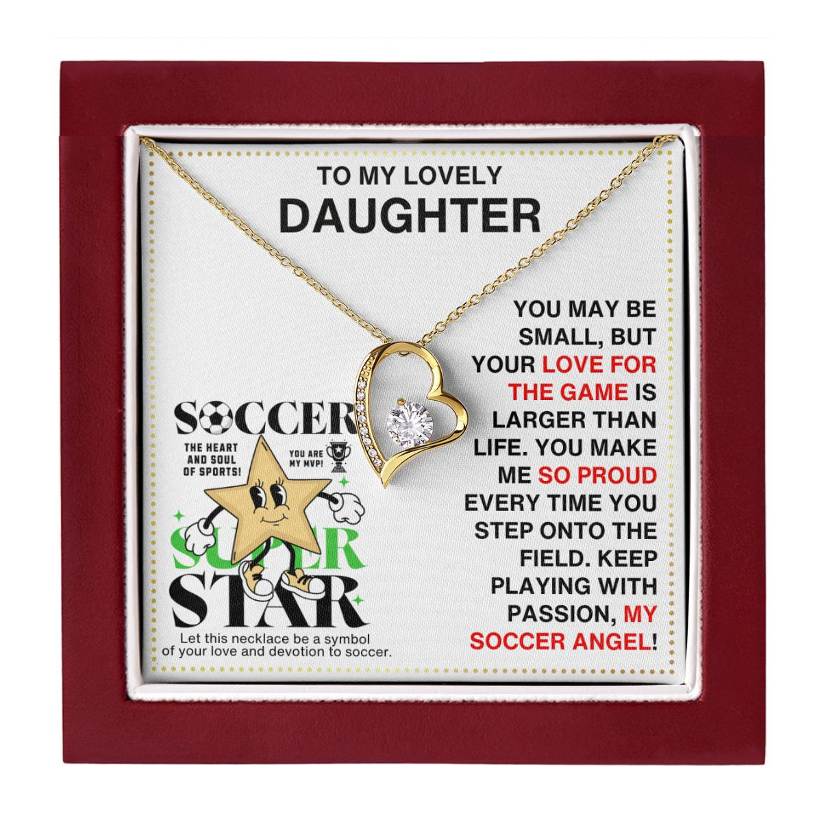 JGF Jewelry Gifts for Family Soccer Necklace For Girls