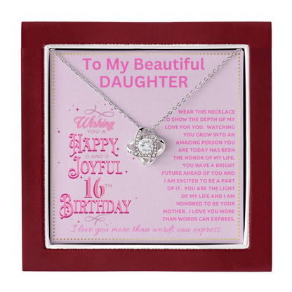 JGF Jewelry Gifts for Family To My Sweet 16 Daughter 16th Birthday