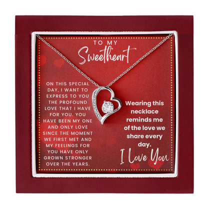 JGF Jewelry Gifts for Family To My Sweetheart Necklace I Love You
