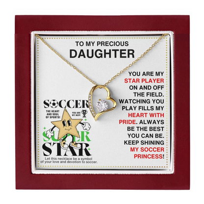 JGF Jewelry Gifts for Family Soccer Necklace For Girls Silver