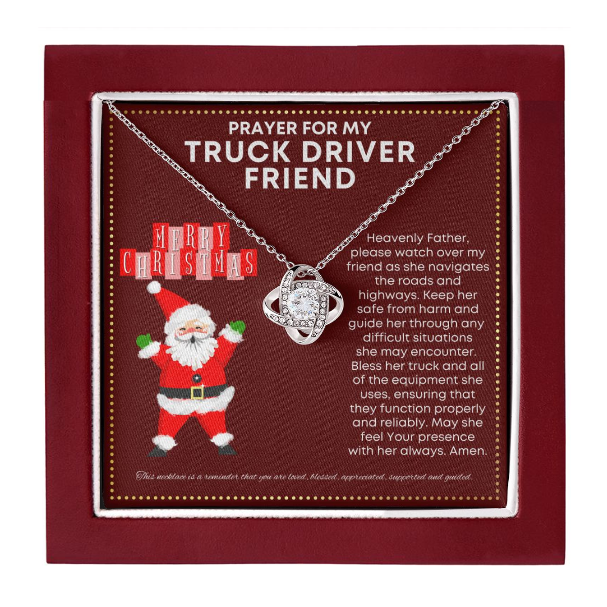 JGF Jewelry Gifts for Family Prayer For My Truck Driver Friend